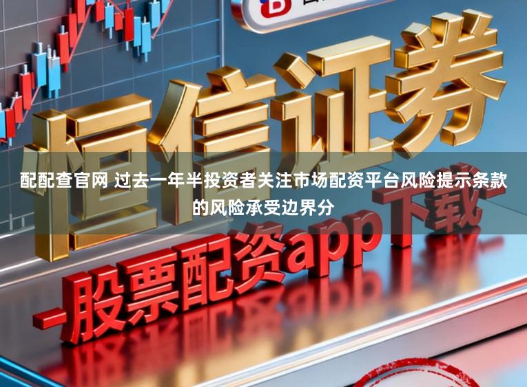 配配查官网 过去一年半投资者关注市场配资平台风险提示条款的风险承受边界分